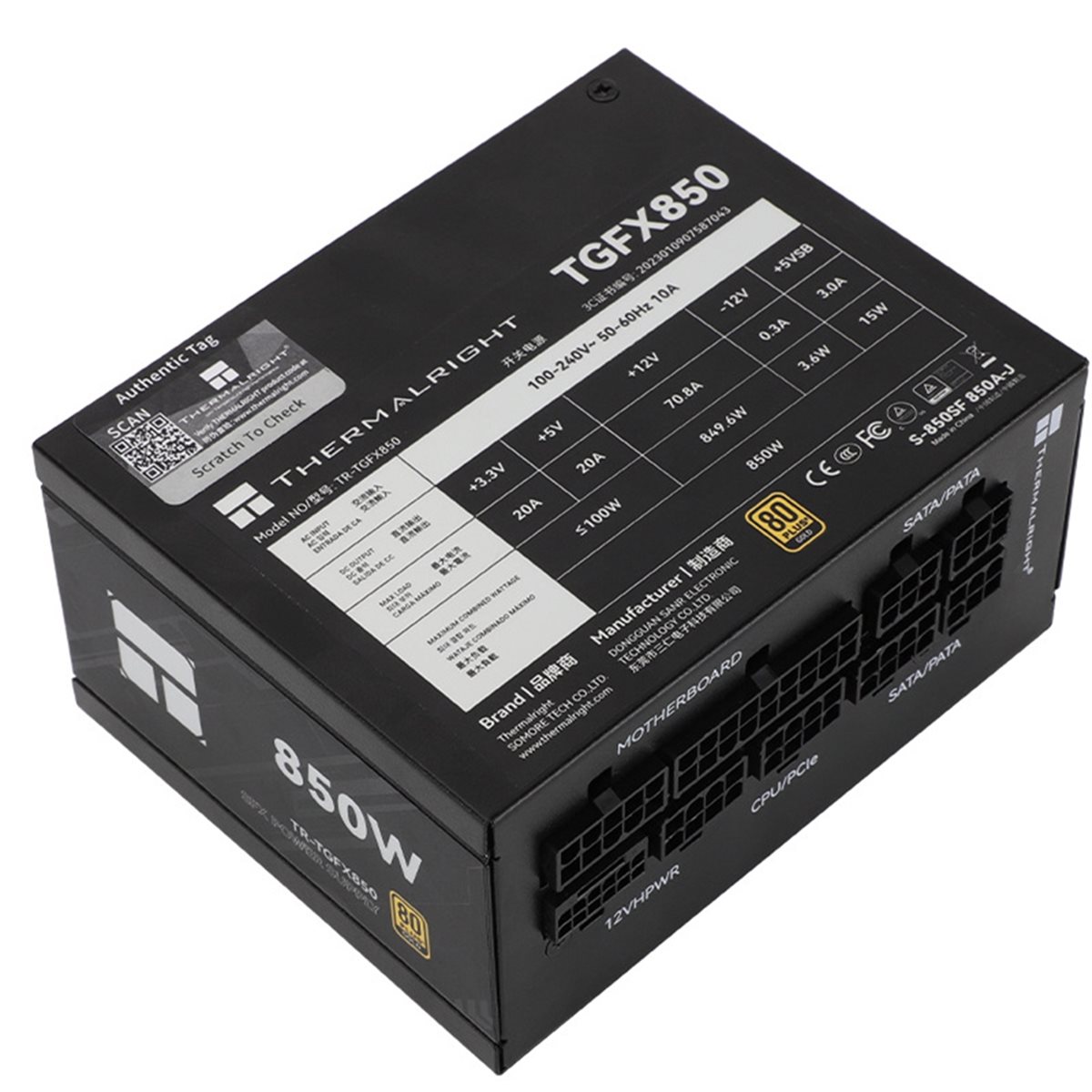 Sfx Power Supply 850W Gold - [AC18 Digital]/ TR-TGFX850 พาวเวอร์ซัพพลายสำหรับเคสคอมพิวเตอร์, SFX Gold