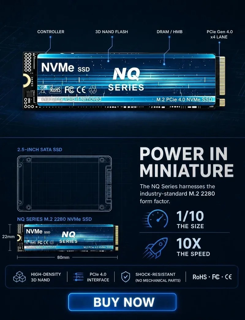 NQ SERIES NVME SSD 2TB/4TB NVM - M.2 Nvme 4Tb Pcie 4.0 Ssd บทวิจารณ์และราคา